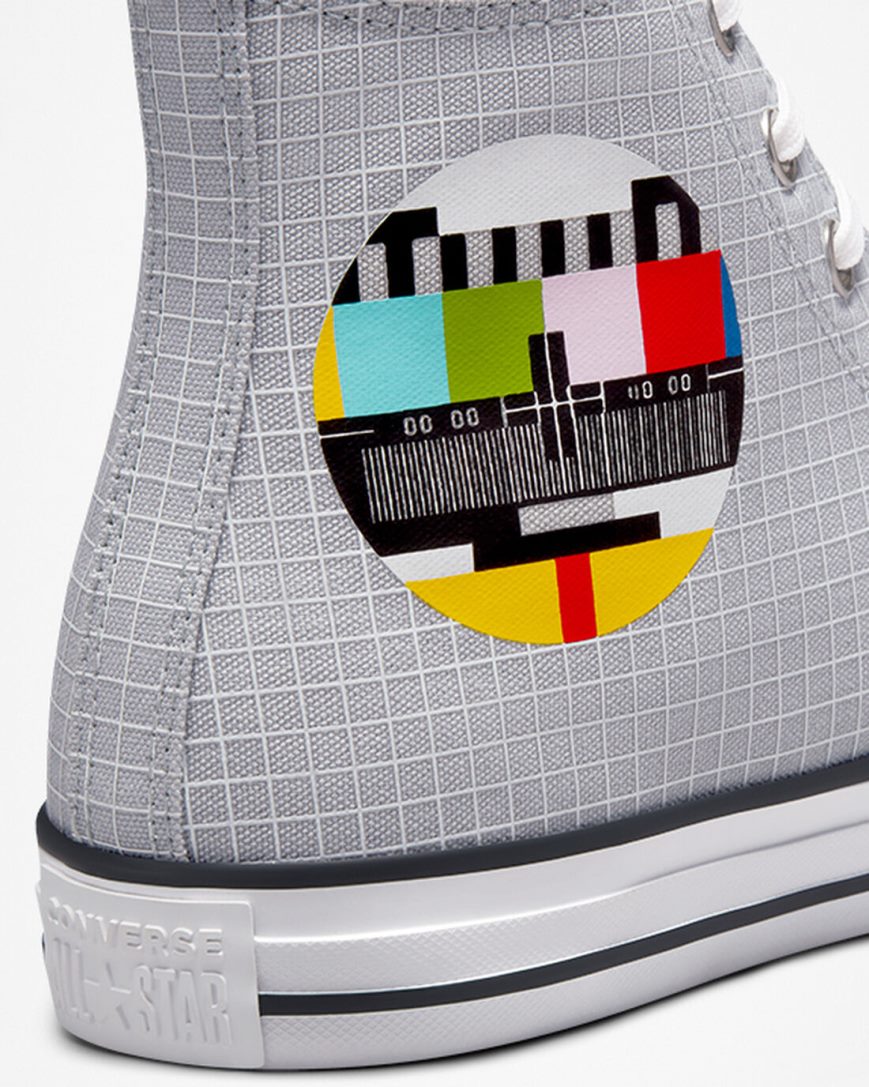 Zapatillas Altas Converse Chuck Taylor All Star Color Grid Mujer Gris Multicolor | PE 45W87E